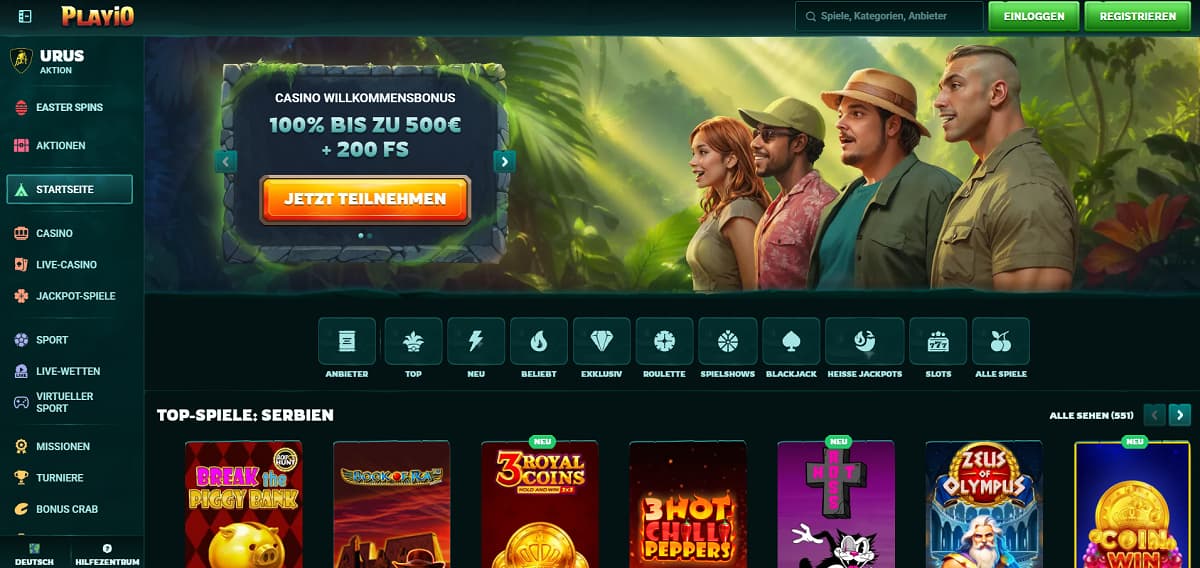 Playio bringt frischen Wind in die Welt der casino ohne lizenz. Das Alleinstellungsmerkmal ist hier das durchdachte Belohnungssystem: Ein Bonus-Shop mit eigenem Punktesystem und ein tägliches Mini-Game sorgen für konstante Motivation und zusätzliche Gewinnchancen abseits der Walzen.