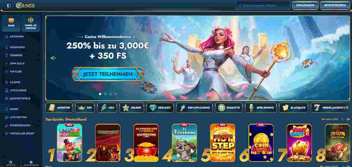 Casea ist der unangefochtene Gigant unter den casino ohne lizenz Anbietern. Mit einer fast unglaublichen Bibliothek von über 36.000 Titeln und einem umfangreichen Gamification-System bietet Casea eine Spieltiefe, die man bei herkömmlich regulierten Anbietern vergeblich sucht.